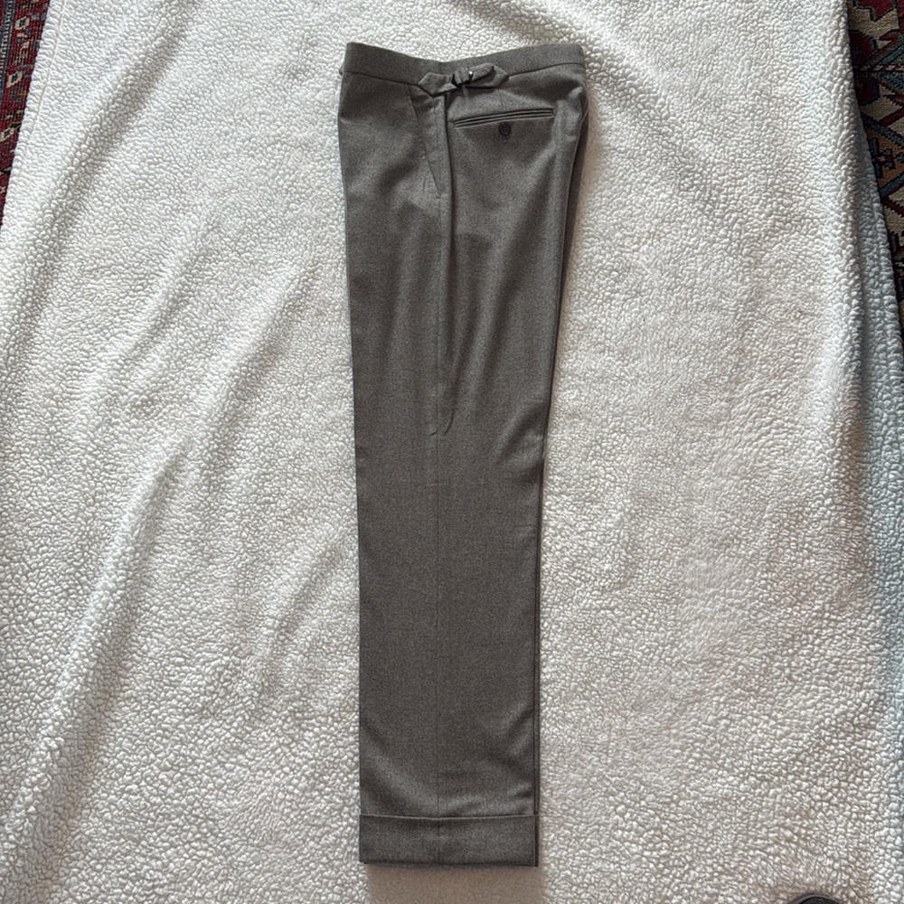 Classic Grey Flannel Ralph Lauren Purple Label Gregory Trouser